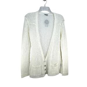 Wooden Ships Cardigan Size S M Ivory Avery Boyfriend Mohair Wool NWT Minimalist
